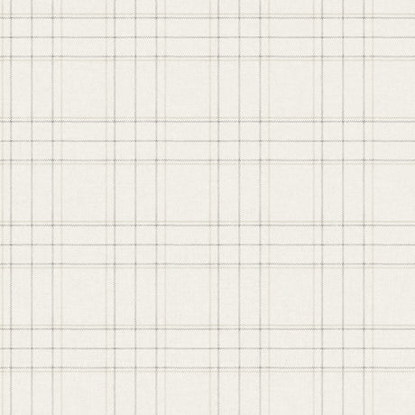 Fox Hollow Ivory Dashed Plaid Wallpaper by Chesapeake - 4192-83455