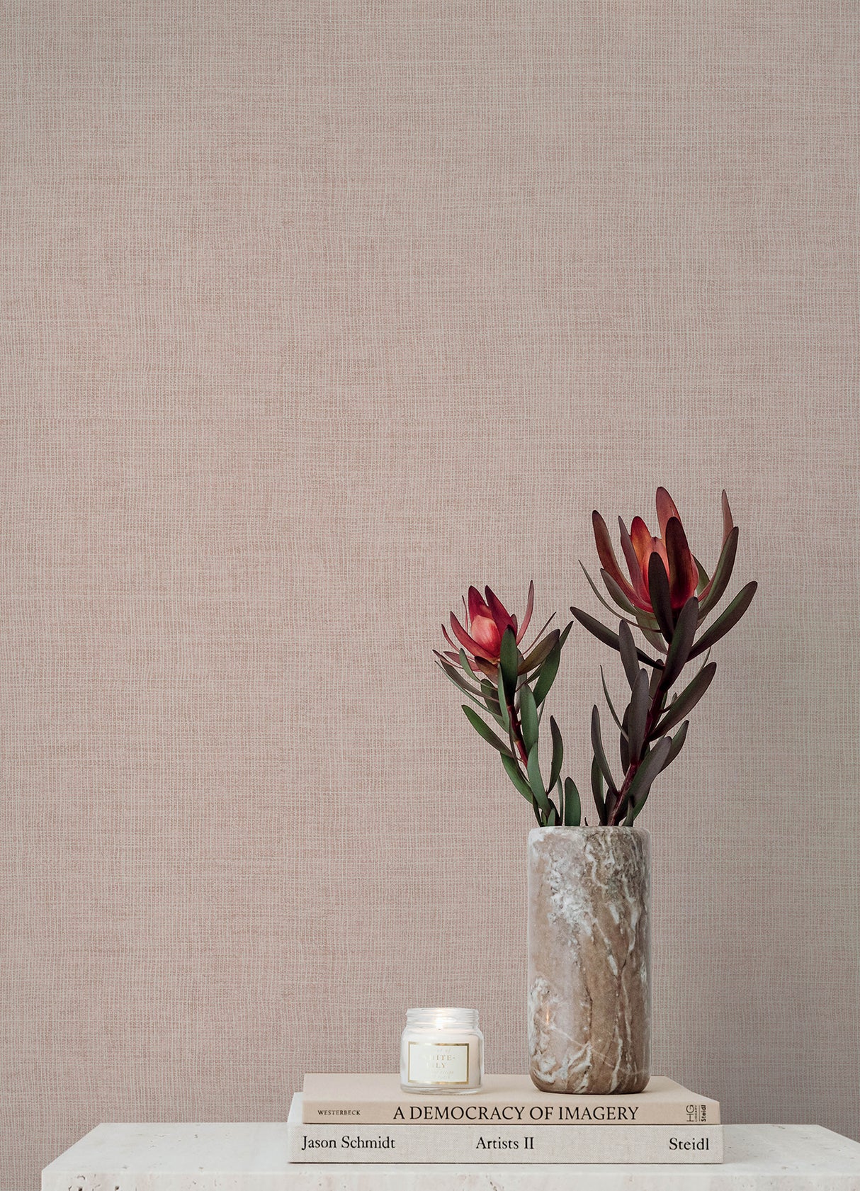 Alba Blush by A-Street Prints Open Weave Wallpaper- A-Street Prints 4193-7406