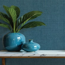 Alba Dark Blue by A-Street Prints Open Weave Vinyl Non Woven Wallpaper- A-Street Prints 4193-7414