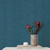 Alba Dark Blue by A-Street Prints Open Weave Vinyl Non Woven Wallpaper- A-Street Prints 4193-7414
