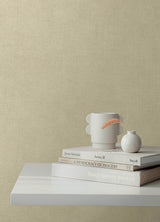 Nuovo Taupe by A-Street Prints Faux Linen Wallpaper – Brewster 4193-7422