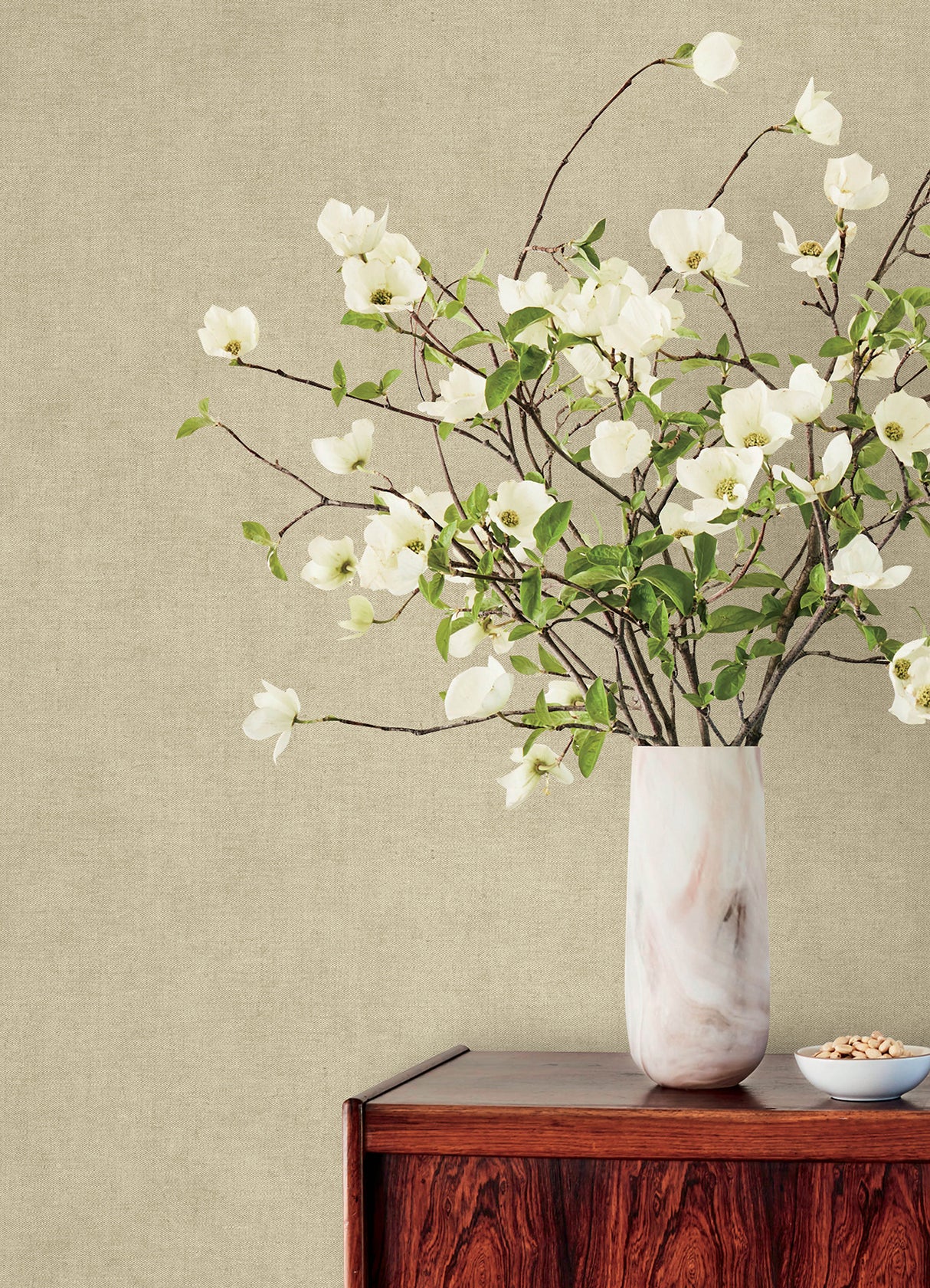 Nuovo Taupe by A-Street Prints Faux Linen Wallpaper – Brewster 4193-7422