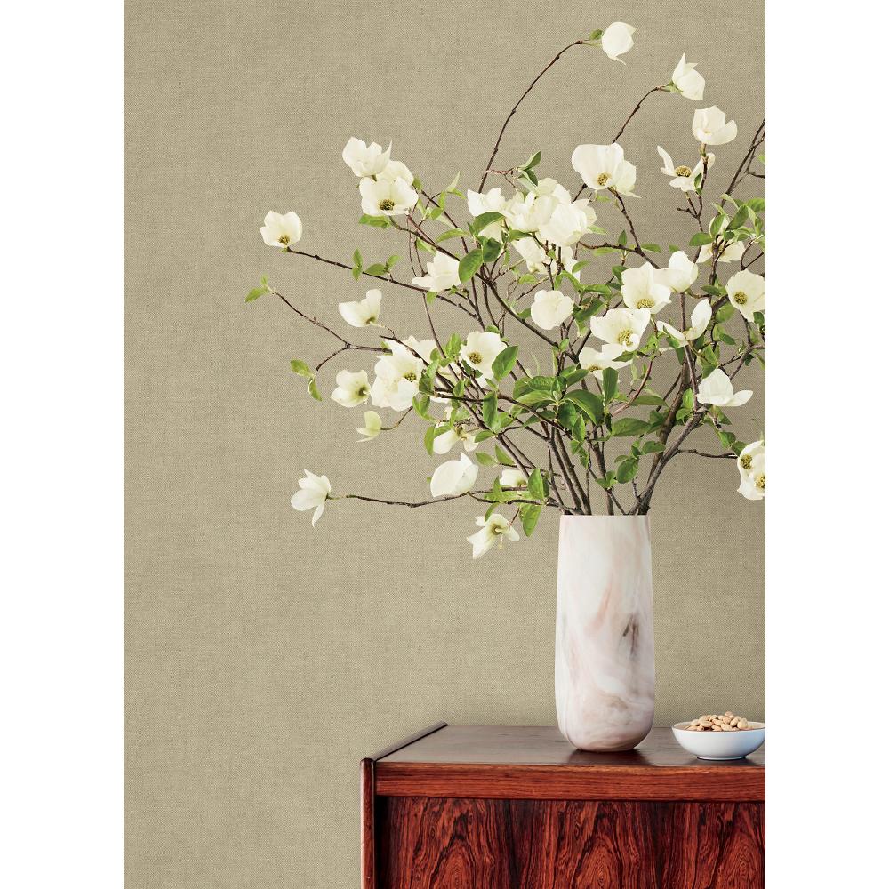 Nuovo Khaki by A-Street Prints Faux Linen Wallpaper – A-Street Prints 4193-7423