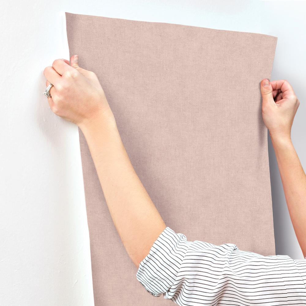 Nuovo Rose by A-Street Prints Faux Linen Wallpaper- A-Street Prints 4193-7426