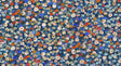 Prato Blue Petite Floral Wallpaper roll and pattern detail
