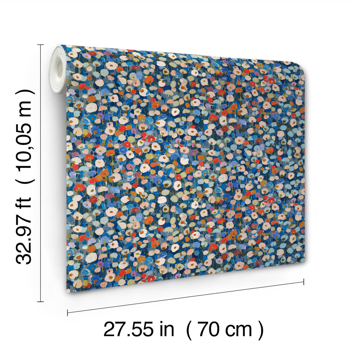 Prato Blue by A-Street Prints Petite Floral Wallpaper- Brewster Home Fashions 4193-7442