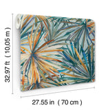 Corifa Sea Green by A-Street Prints Palm Leaf Wallpaper- A-Street Prints 4193-7451