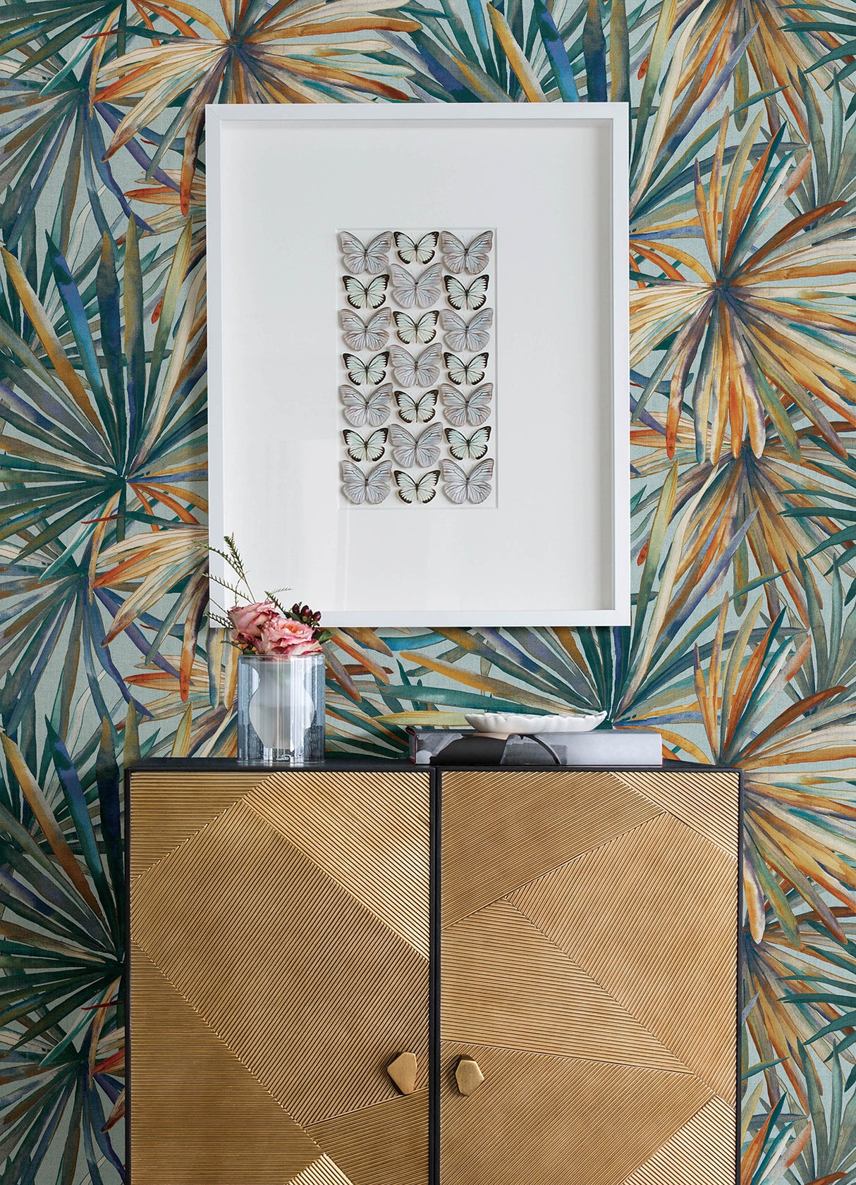 Corifa Sea Green by A-Street Prints Palm Leaf Wallpaper- A-Street Prints 4193-7451