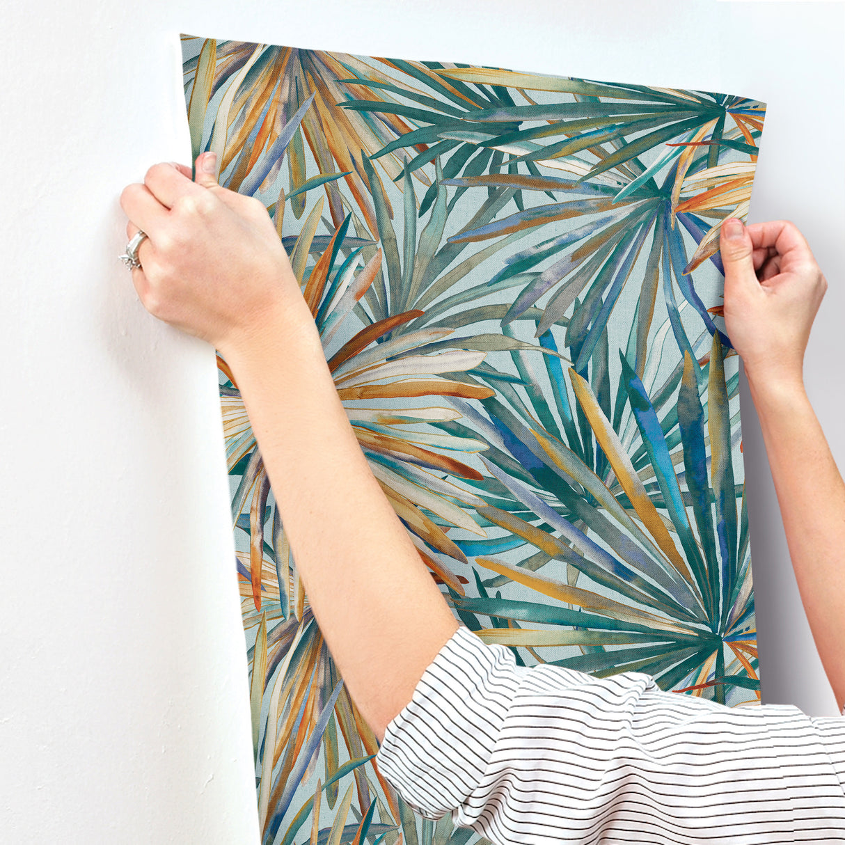 Corifa Sea Green by A-Street Prints Palm Leaf Wallpaper- A-Street Prints 4193-7451