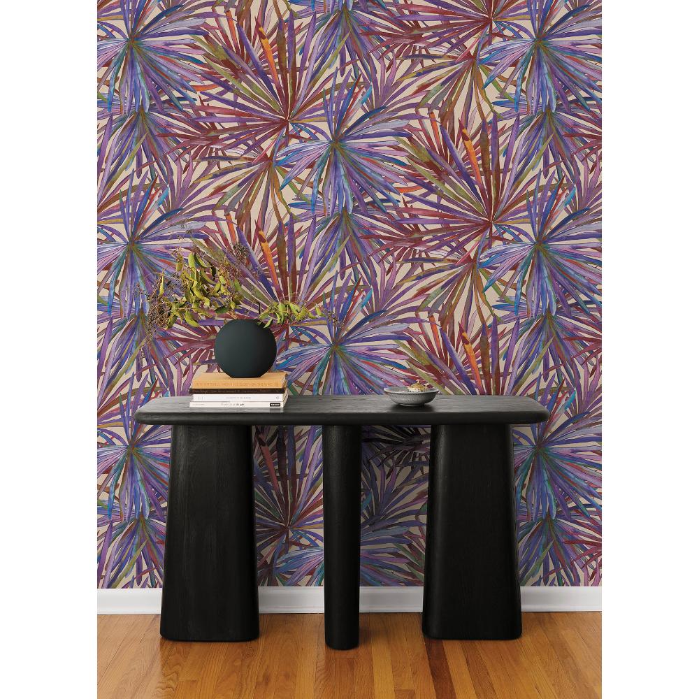 Corifa Purple by A-Street Prints Palm Leaf Wallpaper – A-Street Prints 4193-7452