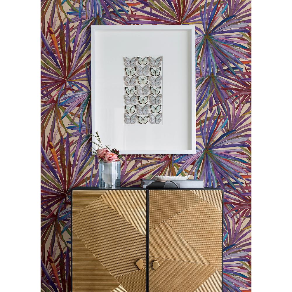 Corifa Purple by A-Street Prints Palm Leaf Wallpaper – A-Street Prints 4193-7452