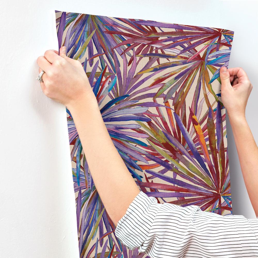 Corifa Purple by A-Street Prints Palm Leaf Wallpaper – A-Street Prints 4193-7452