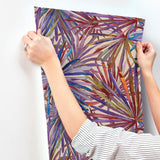 Corifa Purple by A-Street Prints Palm Leaf Wallpaper – A-Street Prints 4193-7452