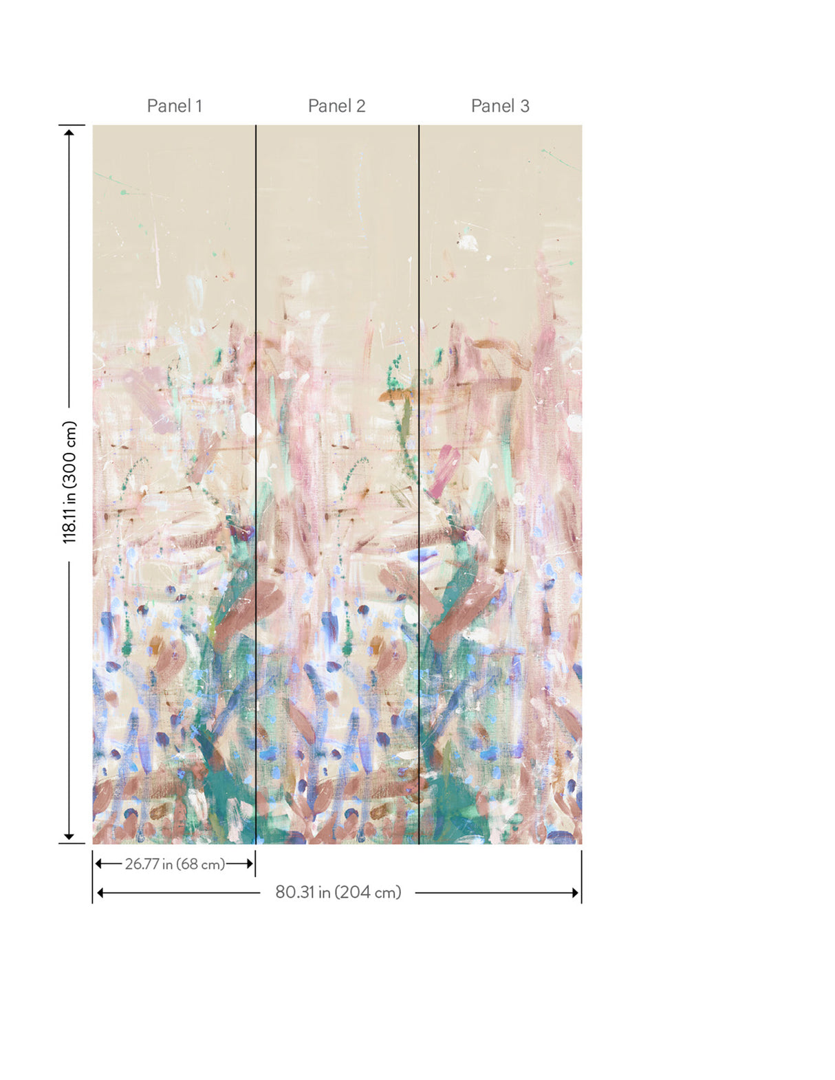 Fresco Pastel by A-Street Prints Abstract Graphics Wall Mural – A-Street Prints 4193-7491M