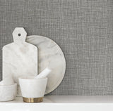 Beau Dark Grey by Warner Faux Fabric Wallpaper – Brewster Home Fashions 4195-5300