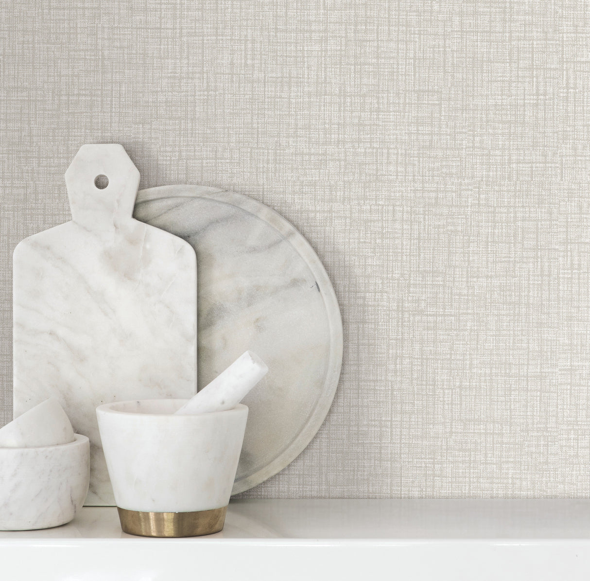 Beau Light Grey by Warner Faux Fabric Wallpaper – Brewster Home Fashions 4195-5302