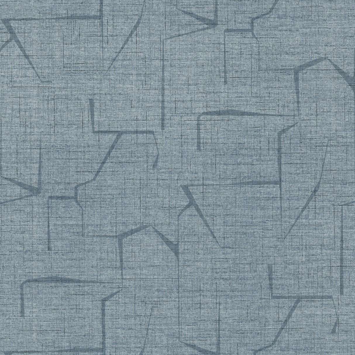 Lyle Denim Abstract Geometric Wallpaper