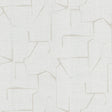 Lyle Off-White Abstract Geometric Wallpaper swatch and room view