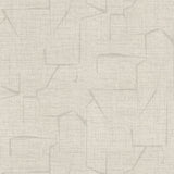 Lyle Light Grey Abstract Geometric commercial vinyl wallpaper, subtle linen texture and angular lines.