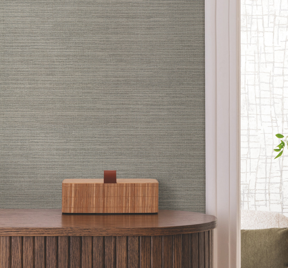 Rhett Green by Warner Striated Non Woven Backed Vinyl Wallpaper – Brewster Home Fashions 4195-5325