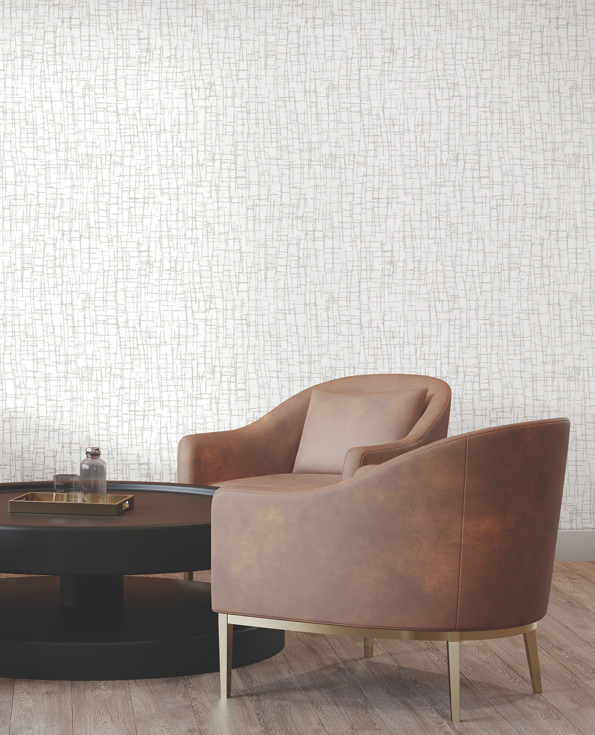 Rian Grey by Warner Linear Abstract Wallpaper – Brewster Home Fashions 4195-5357