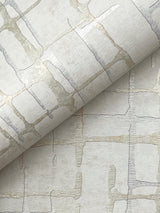 Rian Off-White by Warner Linear Abstract Wallpaper – Brewster Home Fashions 4195-5358