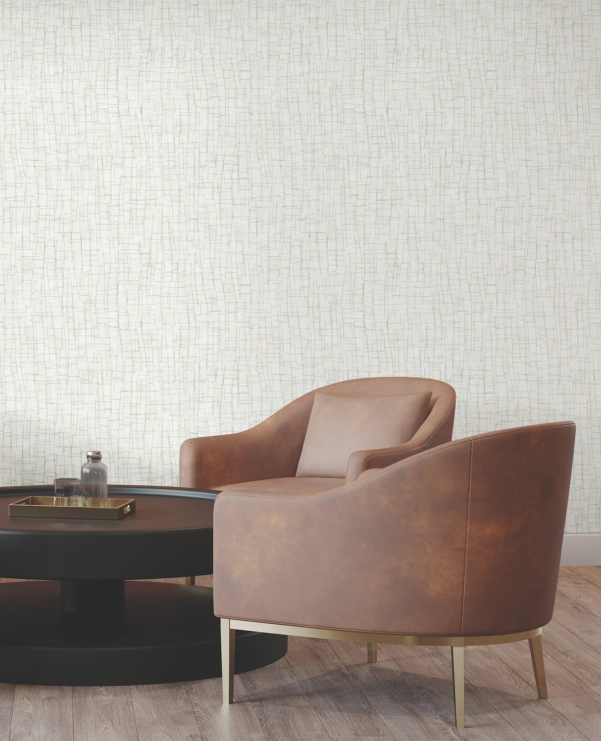 Rian Off-White by Warner Linear Abstract Wallpaper – Brewster Home Fashions 4195-5358