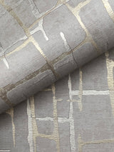 Rian Light Grey by Warner Linear Abstract Wallpaper – Brewster 4195-5359