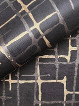 Rian Black by Warner Linear Abstract Wallpaper – Brewster Home Fashions 4195-5360