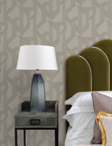 Franz Dove Geometric Wallpaper by A-Street Prints Modern Metallic Abstract Non Woven Unpasted Sidewall - 4198-27800