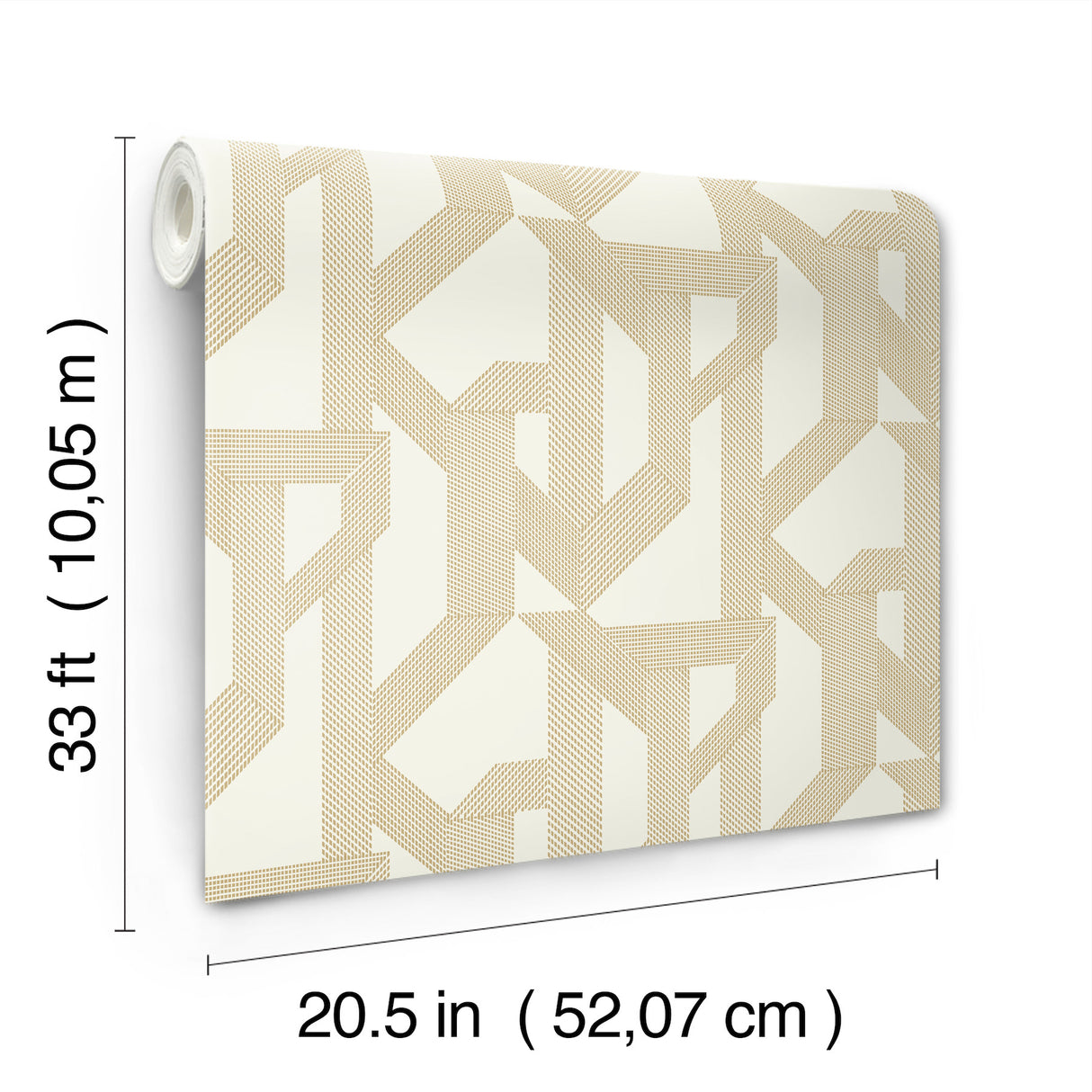 Franz Gold by A-Street Prints Geometric Metallic Abstract Modern Non Woven Unpasted Wallpaper from the Moderne Deco Collection - 4198-27803