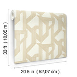 Franz Gold by A-Street Prints Geometric Metallic Abstract Modern Non Woven Unpasted Wallpaper from the Moderne Deco Collection - 4198-27803