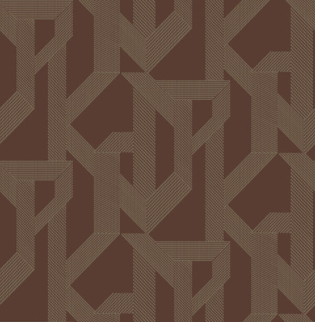 Franz Maroon Geometric Wallpaper by A-Street Prints - Moderne Deco Collection 4198-27804
