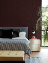 Braddock Merlot Rhythmic Flow Abstract Geometric Metallic Non Woven Washable Wallpaper by A-Street Prints Moderne Deco Collection - 4198-27807