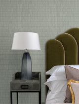 Collis Green Squiggle Stripe by A-Street Prints Modern Raised Ink Non-Woven Unpasted Wallpaper from the Moderne Deco Collection - 4198-27818