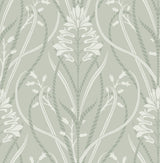 Rosalind Sage Iris Damask Wallpaper by A-Street Prints - 4198-27822