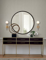Declan Neutral Textured Arches Wallpaper by A-Street Prints Glam Geometric Metallic Non Woven Unpasted Sidewall - 4198-27826