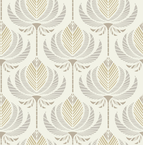 Ferrenby Metallic Floral Fan Wallpaper by A-Street Prints - 4198-27832