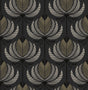 Ferrenby Black Floral Fan Wallpaper - 4198-27833 by A-Street Prints
