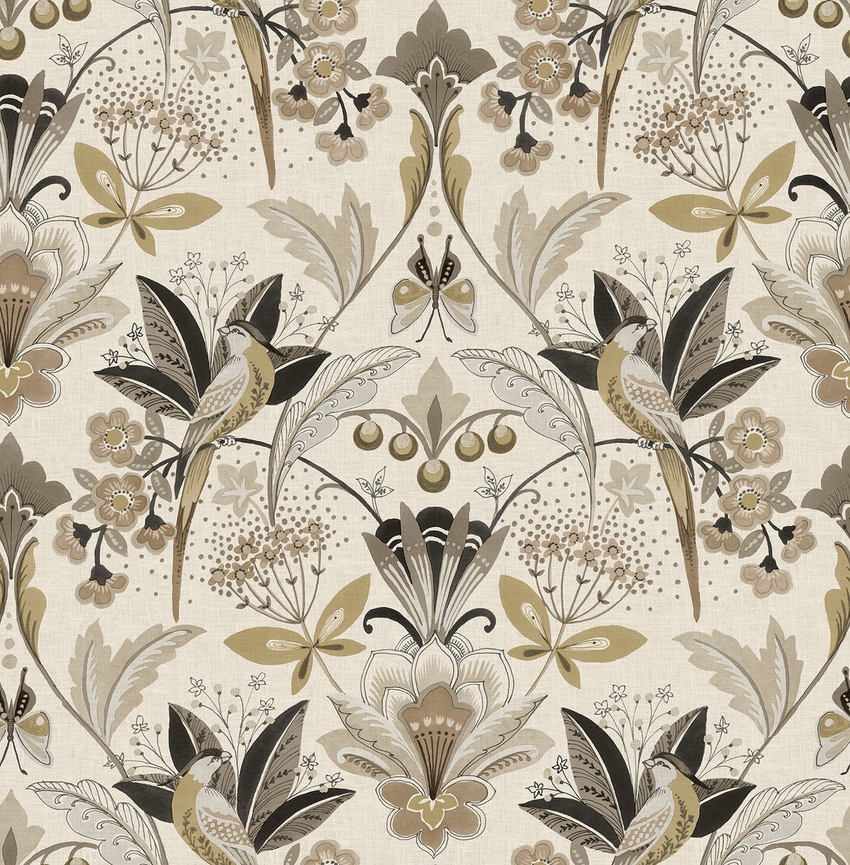 Bernadette Black Garden Wilderness Wallpaper by A-Street Prints - 4198-27834