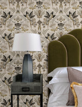 Bernadette Black Garden Wilderness Bohemian Illustrative Birds and Butterflies Damask Non Woven Wallpaper by A-Street Prints - 4198-27834