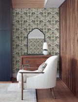 Bernadette Rose Garden Wilderness Rose by A-Street Prints Bohemian Bird and Botanical Damask Non-Woven Wallpaper - 4198-27837