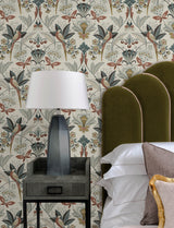 Bernadette Rose Garden Wilderness Rose by A-Street Prints Bohemian Bird and Botanical Damask Non-Woven Wallpaper - 4198-27837