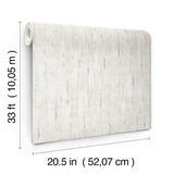 Minna Stone Distressed Textured Non Woven Wallpaper in Grey and White with Metallic Sterling Accents by A-Street Prints Moderne Deco - 4198-27838