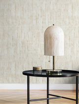 Minna Blush and White Metallic Gold Distressed Textured Non Woven Unpasted Wallpaper by A-Street Prints Moderne Deco Collection - 4198-27840