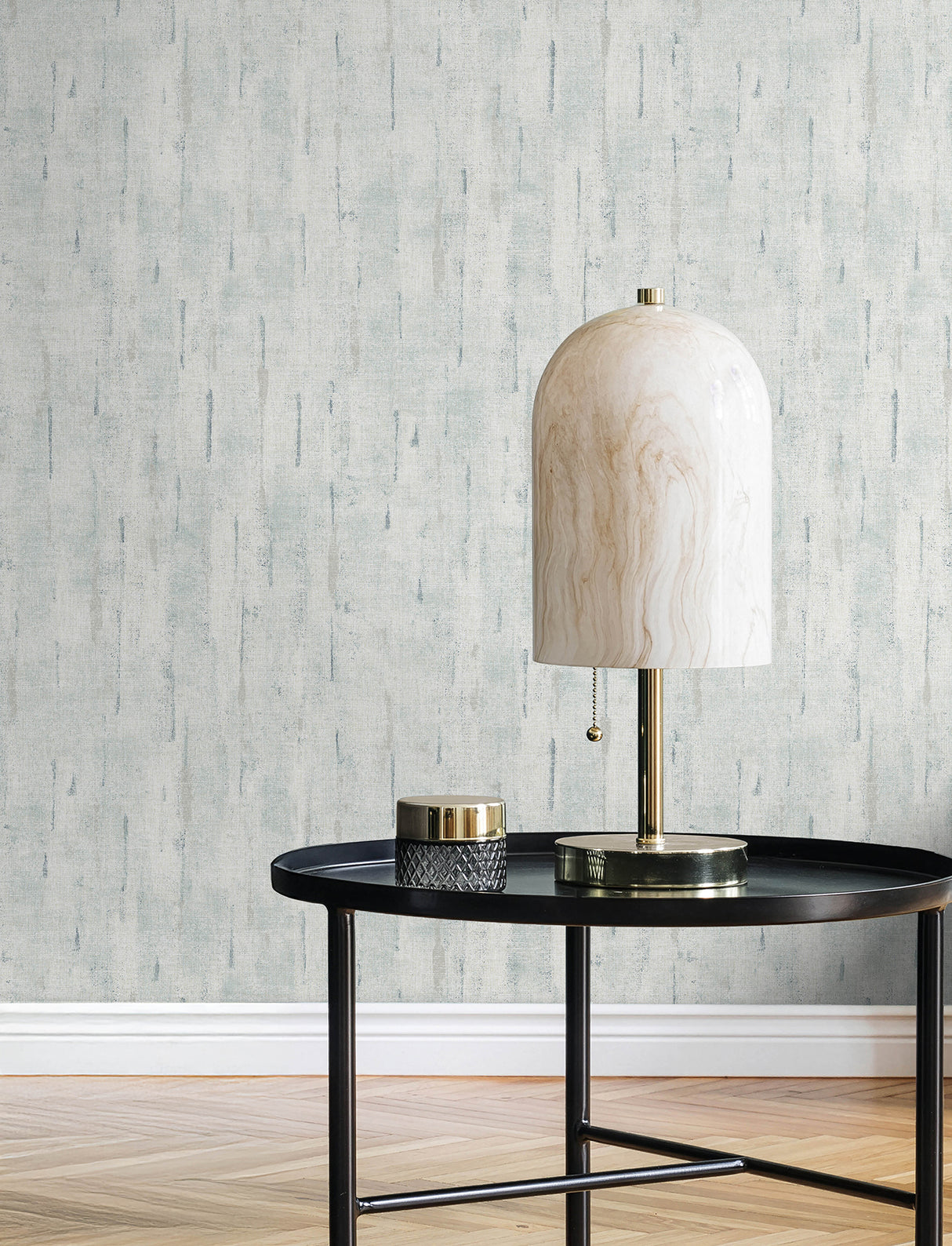 Minna Sky Blue Textured Wallpaper by A-Street Prints - Moderne Deco Metallic Distressed Non Woven Unpasted Washable Strippable Roll - 4198-27841