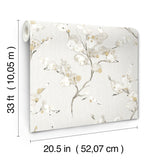 Bliss Honey Blossom Wallpaper by A-Street Prints Botanical Floral Branch Non Woven - 4198-27843