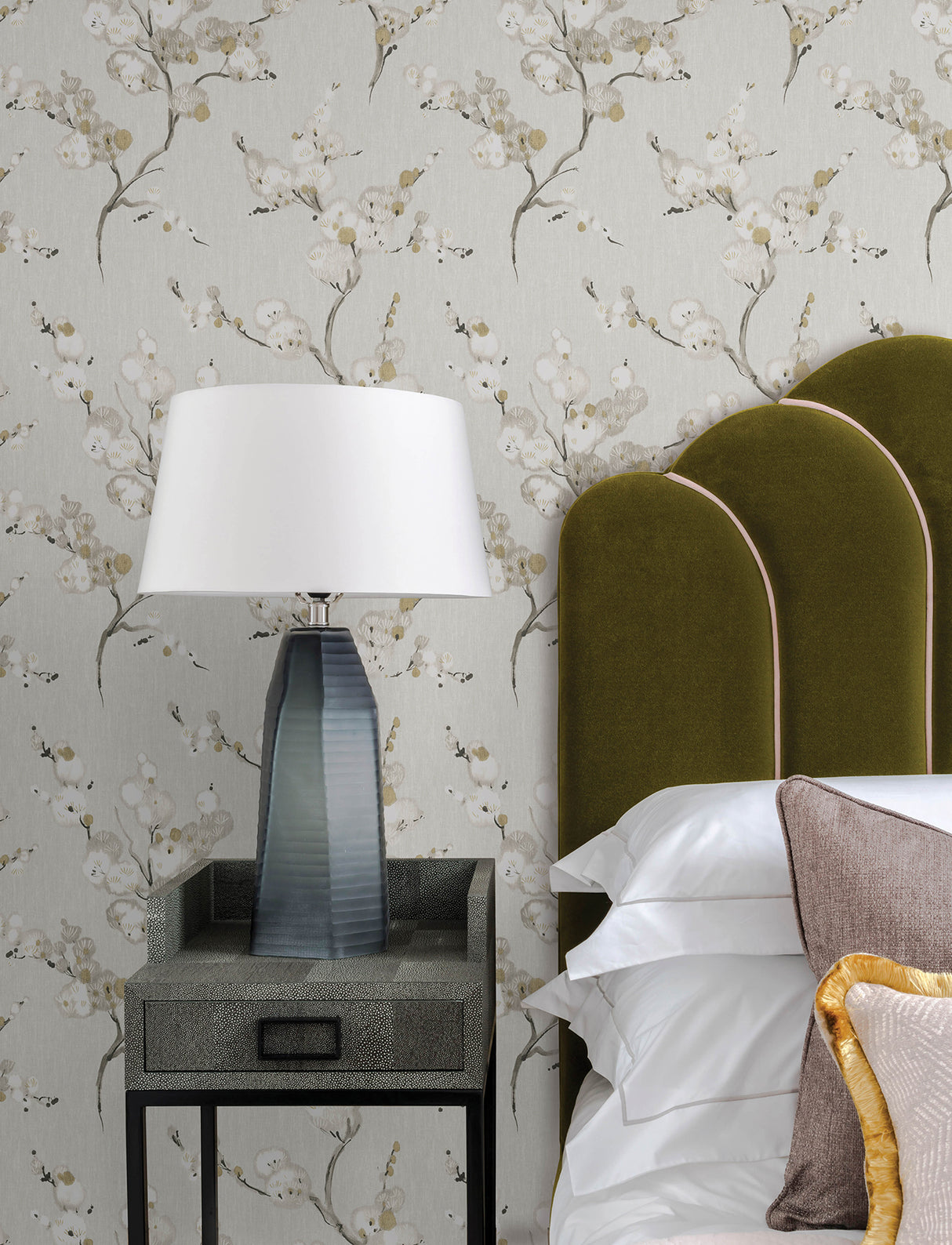 Bliss Honey Blossom Wallpaper by A-Street Prints Botanical Floral Branch Non Woven - 4198-27843