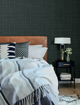 Wylie Teal Dotted Gridlines by A-Street Prints Moderne Deco Modern Abstract Non-Woven Unpasted Washable Strippable Wallpaper - 4198-83478