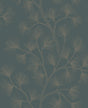 Kismine Slate Botanical Trail Wallpaper by A-Street Prints - 4198-83479